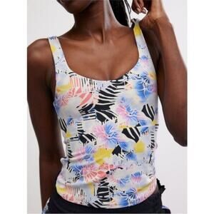 NWT Free People Movement Workout Yoga Athletic Sporty Top Mystic Floral SZ L